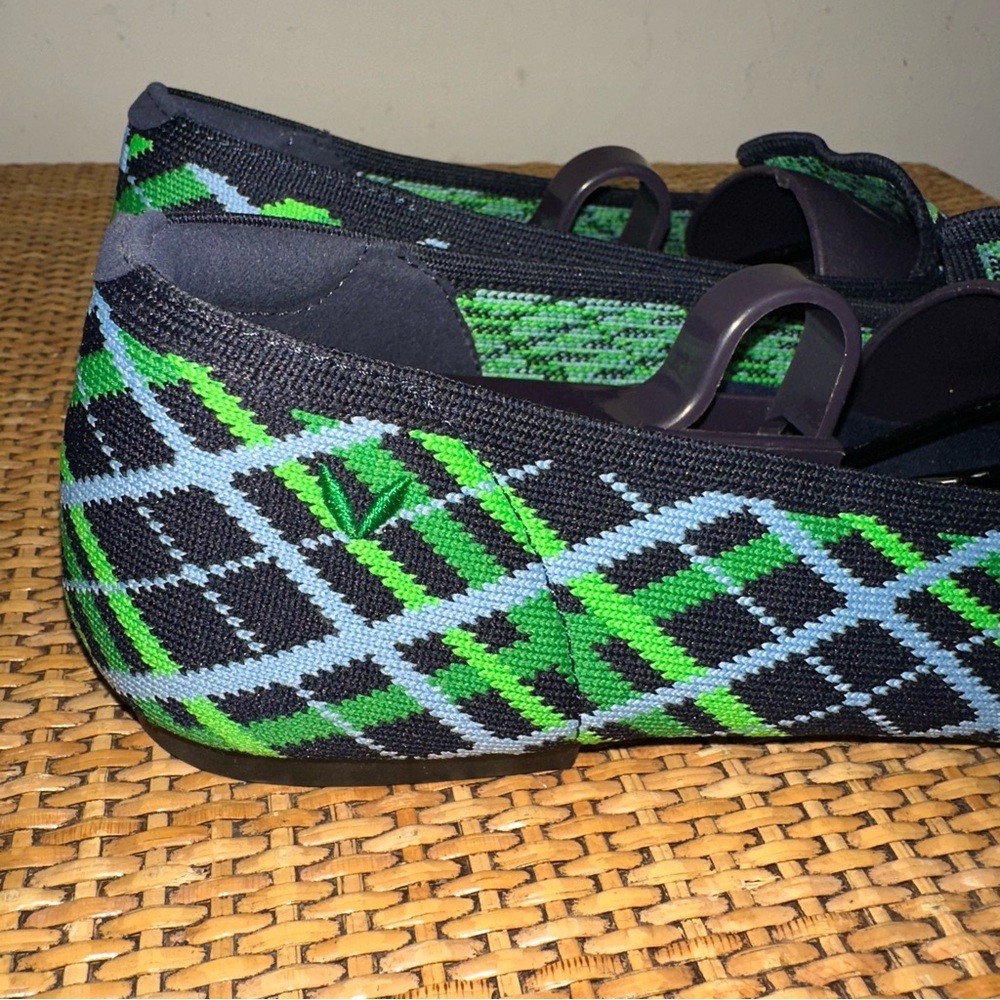 VIVAIA Palette Audrey Women’s Size 8.5 Round Toe Woven Knit Loafer Flats Green - Picture 5 of 12